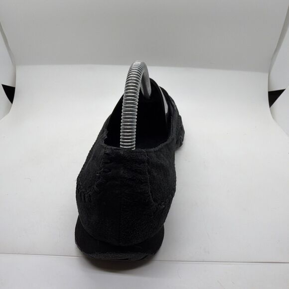 Womens Size 9 Skechers Relaxed Fit Memory Foam Black Suede Loafers Shoes 48930 - Picture 11 of 13